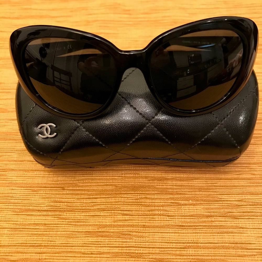 Authentic Chanel Cat Eye Sunglasses with Swarovski